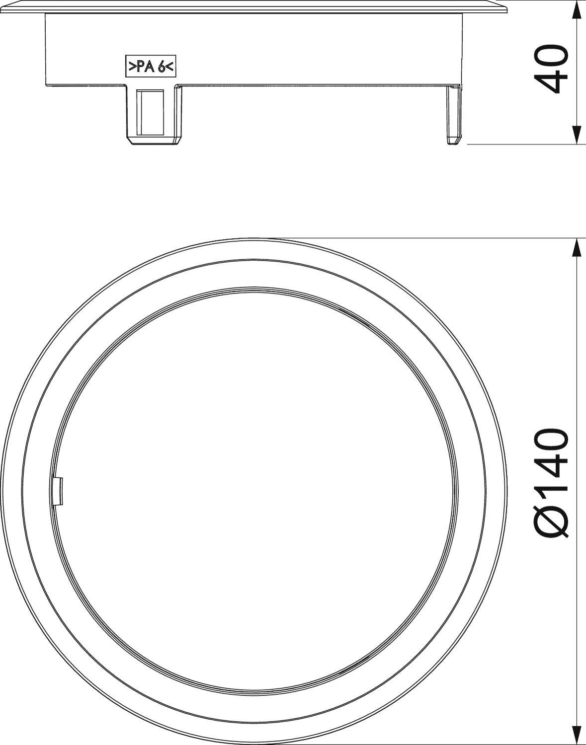 OBO Bettermann GES R2B 9011 Blinddeckel
