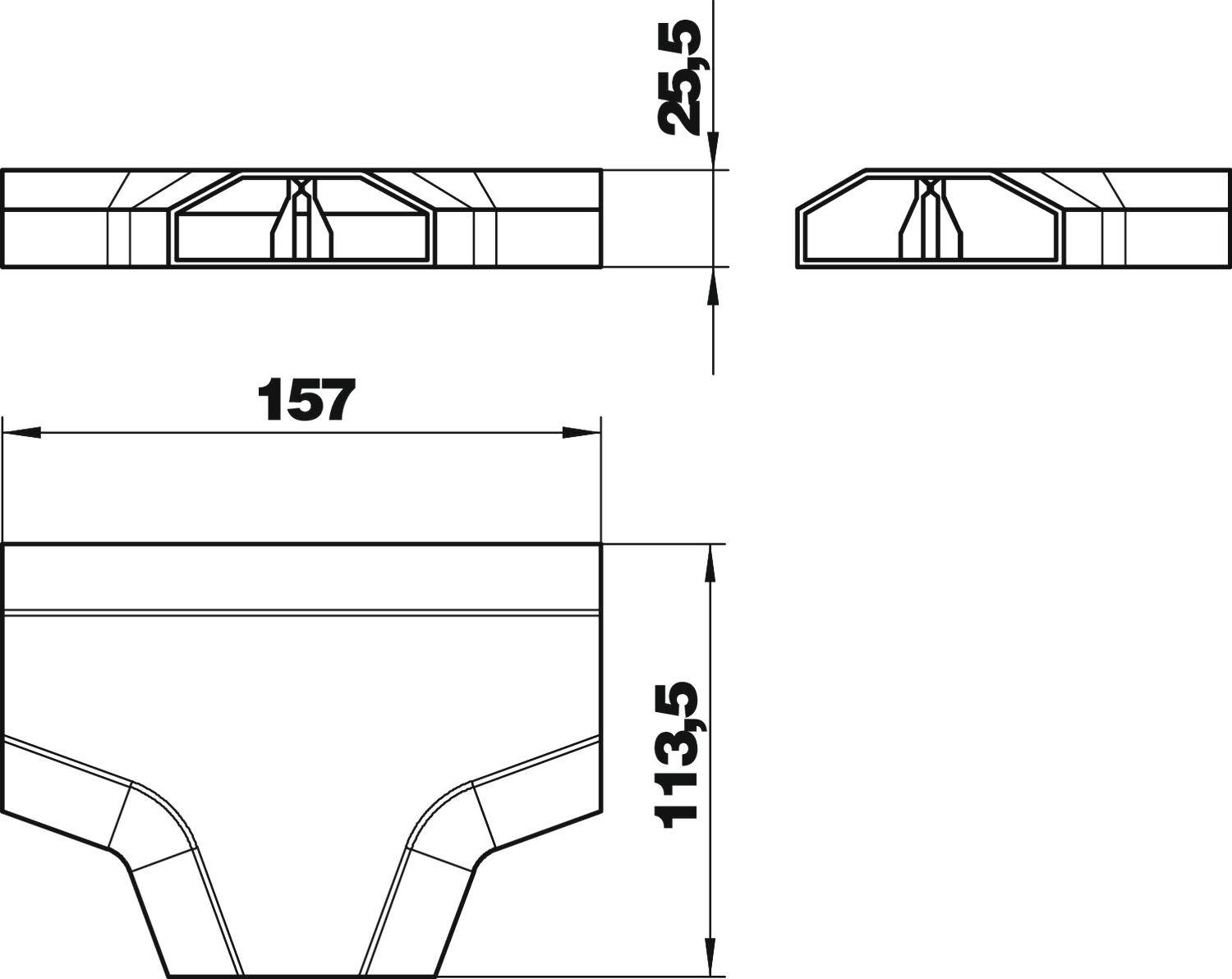 OBO Bettermann 6154965 Aufputzgehäuse (L x B x H) 113.5 x 157 x 22.5mm Anthrazit 1St.