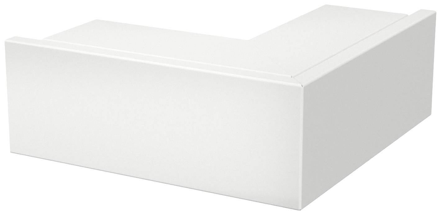 Weiße, L-förmige, moderne Eckablage aus Holz zur Aufbewahrung von Büchern oder Dekorationsgegenständen in Innenräumen.