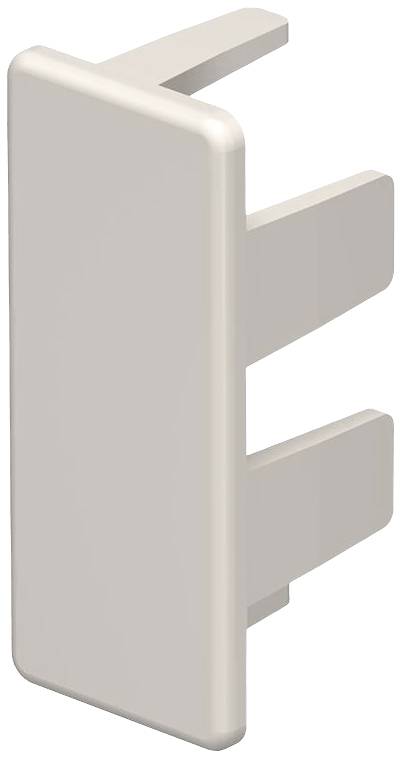 Steckverbinder aus Kunststoff mit rechteckiger Form und drei parallelen Stegen, verwendet für elektronische Verbindungen.