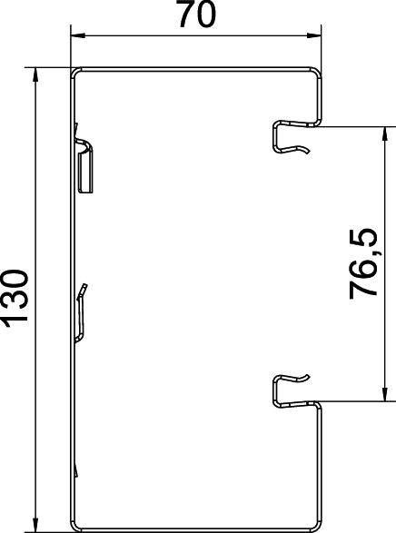 OBO Bettermann 6277400 Geräteeinbaukanal (L x B) 2000mm x 130mm 1 St. Reinweiß