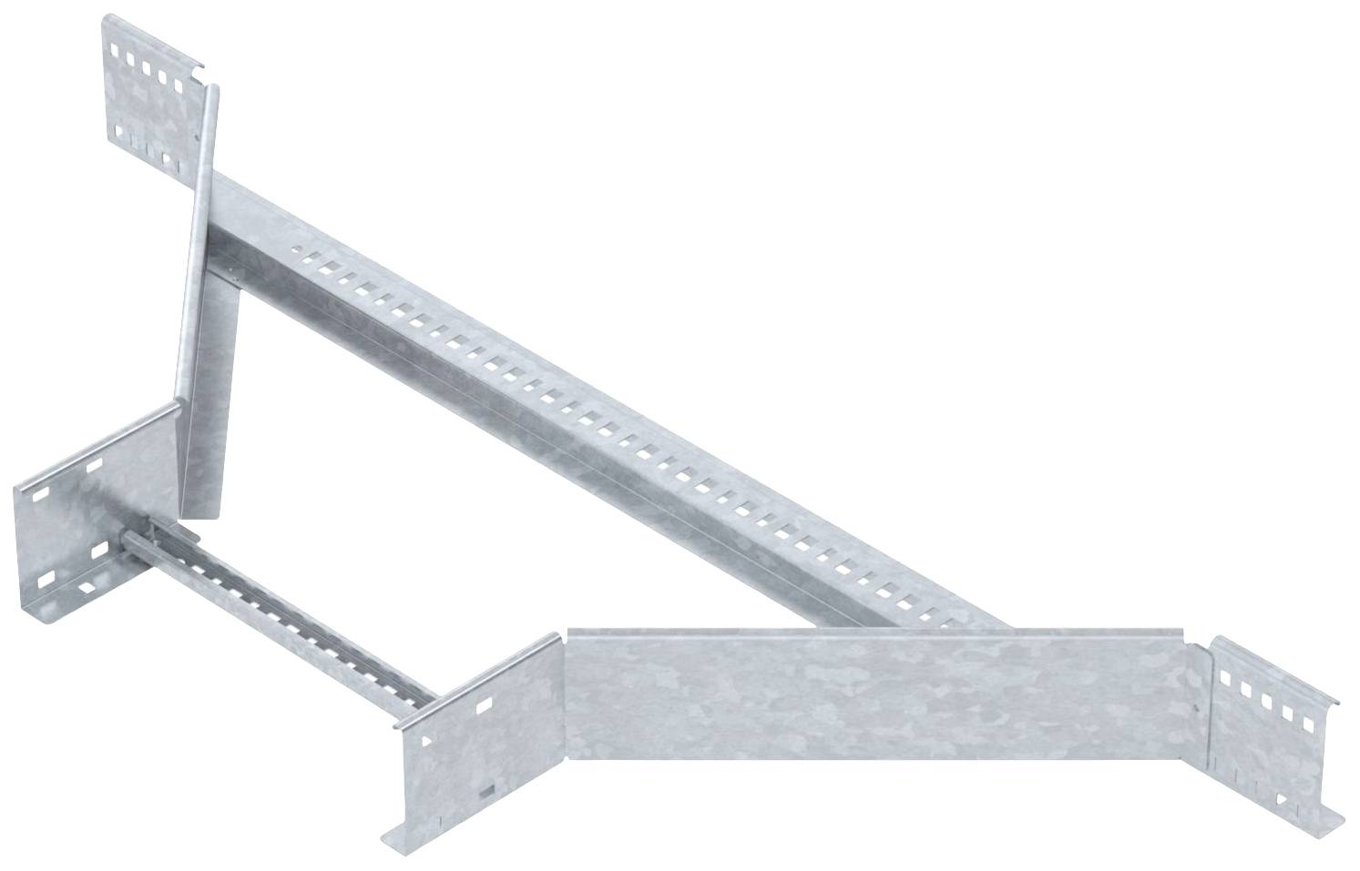 Metallische Halterung oder Rahmen mit Lochungen, wahrscheinlich für Montagezwecke in mechanischen oder baulichen Anwendungen.