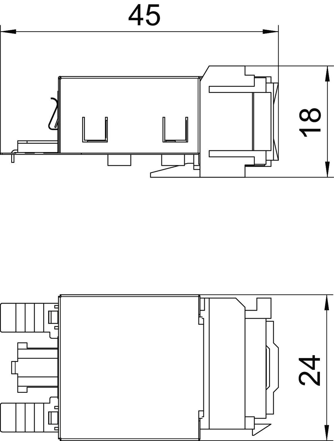 OBO Bettermann ASM-C6 GS RJ45-Einbaumodul CAT 6