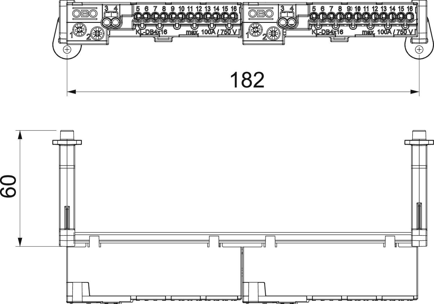 OBO Bettermann 2008922 Klemmleiste 1St.