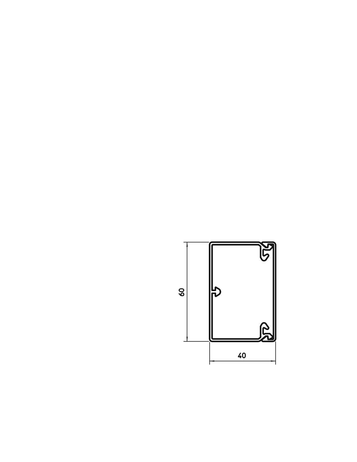 OBO Bettermann 6025633 Kabelkanal (L x B x H) 2000 x 60 x 40mm 1 St. Stein-Grau