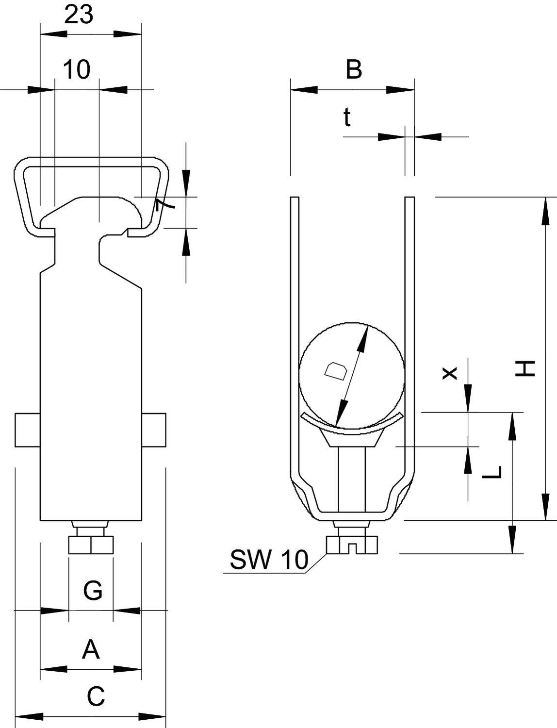 OBO Bettermann 1160125 Bügelschelle 1 St. Metall