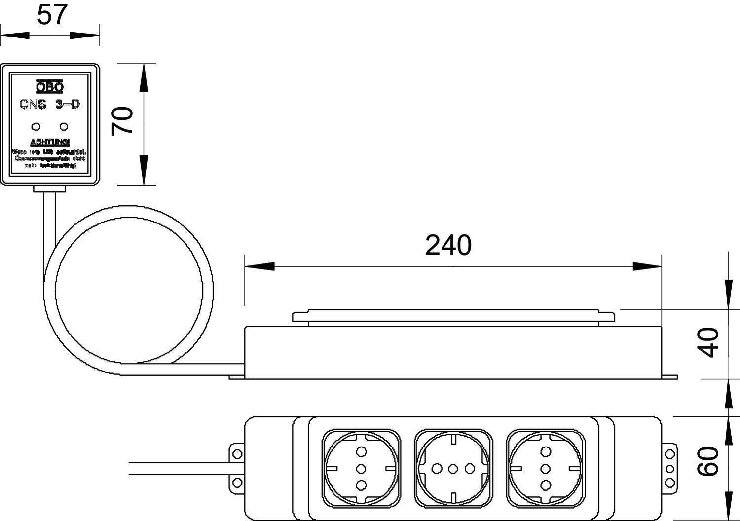 OBO Bettermann 5092701 CNS 3-D-D Überspannungsschutzgerät 7 kA 1St.