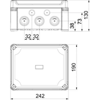 OBO Bettermann 2005070 Abzweigdose (L x B) 241mm x 191mm 1St. OBO Bettermann 2005070 Abzweigdose (L x B) 241mm x 191mm 1St.