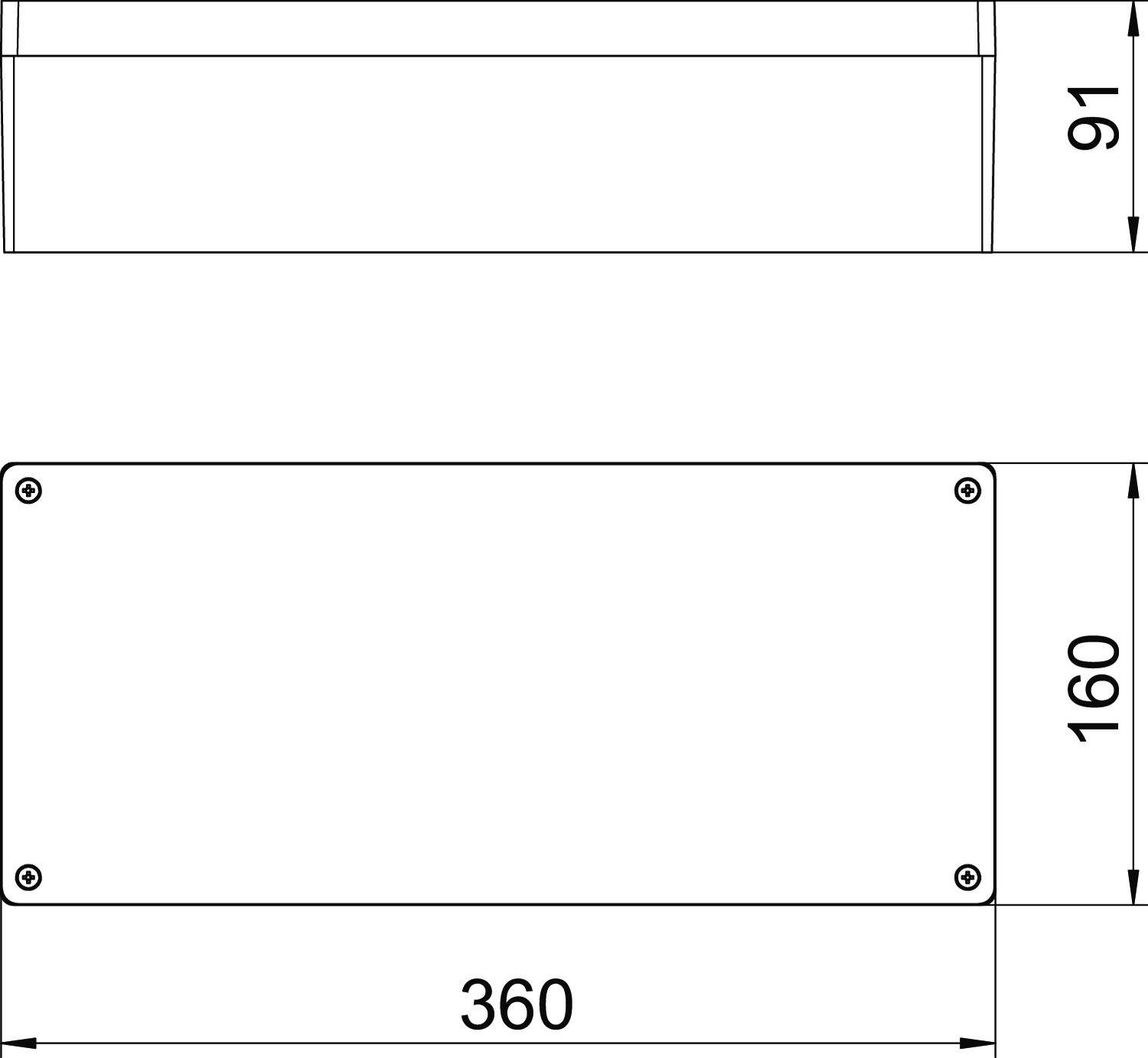 OBO Bettermann Mx 361609 CR3 Gehäuse 160 x 91 x 360 Aluminium 1St.