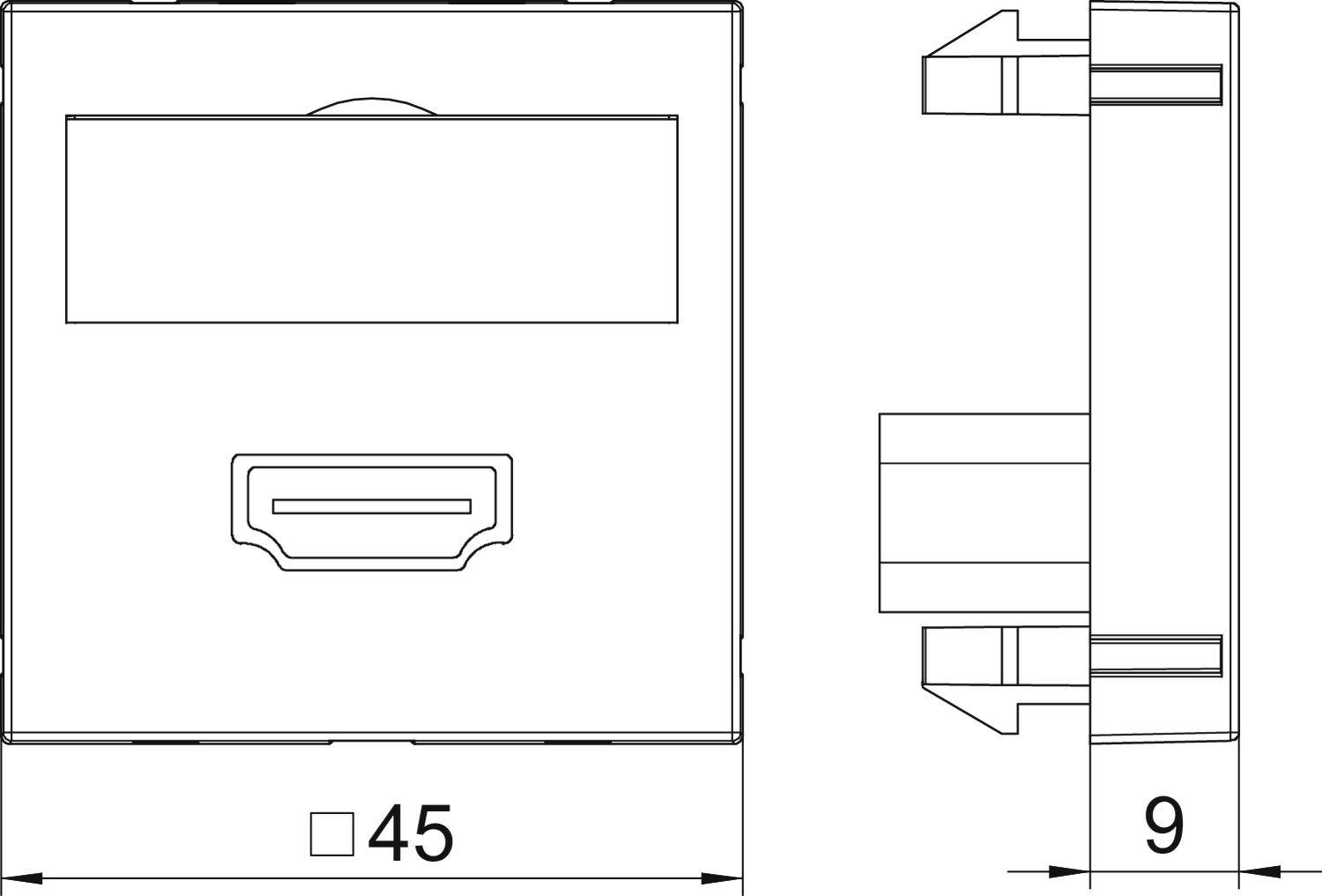 OBO Bettermann 6104826 Abdeckung Multimediaträger (B x H x T) 45 x 45 x 9 mm 1 St. Weiß