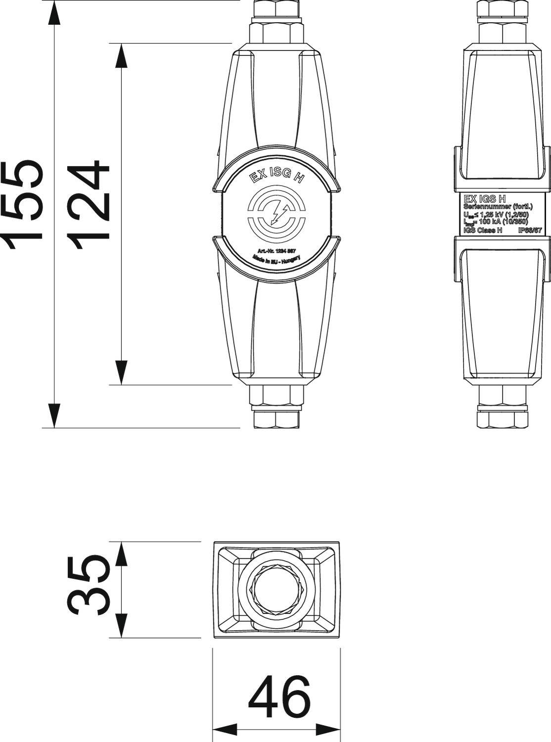OBO Bettermann 5240030 EX ISG H Funkenstrecke 1St.