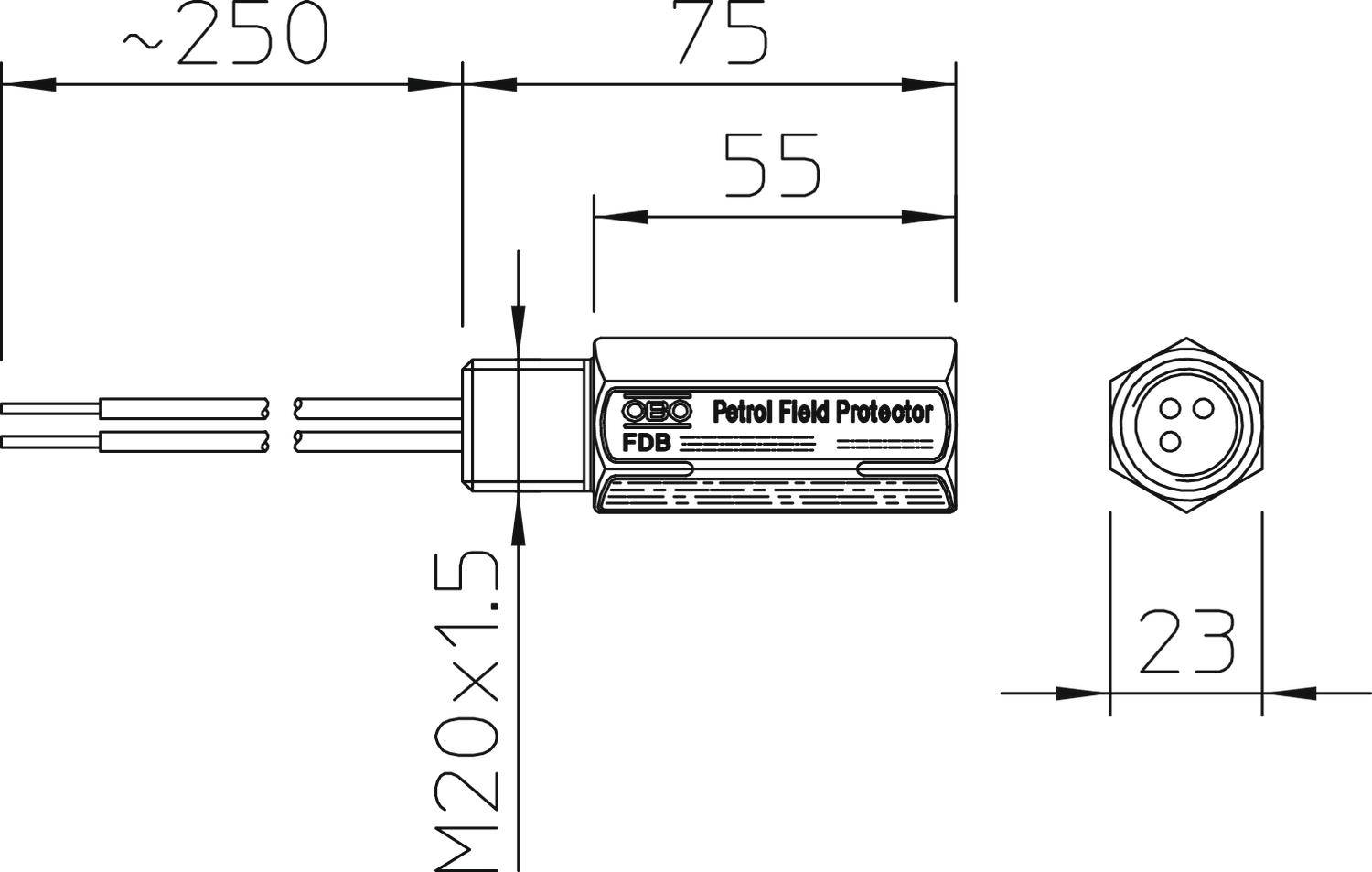 OBO Bettermann 5098380 FDB-2 24-M Blitzbarriere 10 kA 1St.