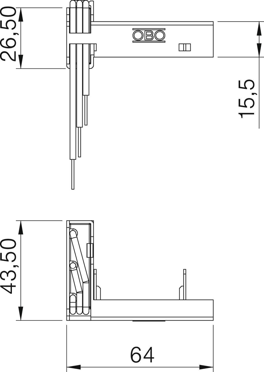 OBO Bettermann 6107801 ÜSM-A-4T Überspannungsschutz-Modul 1St.