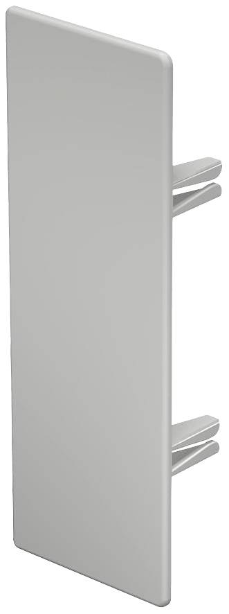 Graue, rechteckige Kunststoffecke mit abgerundeten Kanten und mehreren Einsteckfüßen.