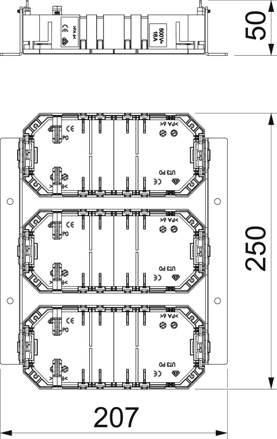 OBO Bettermann MS3 3UT3 Steckdose