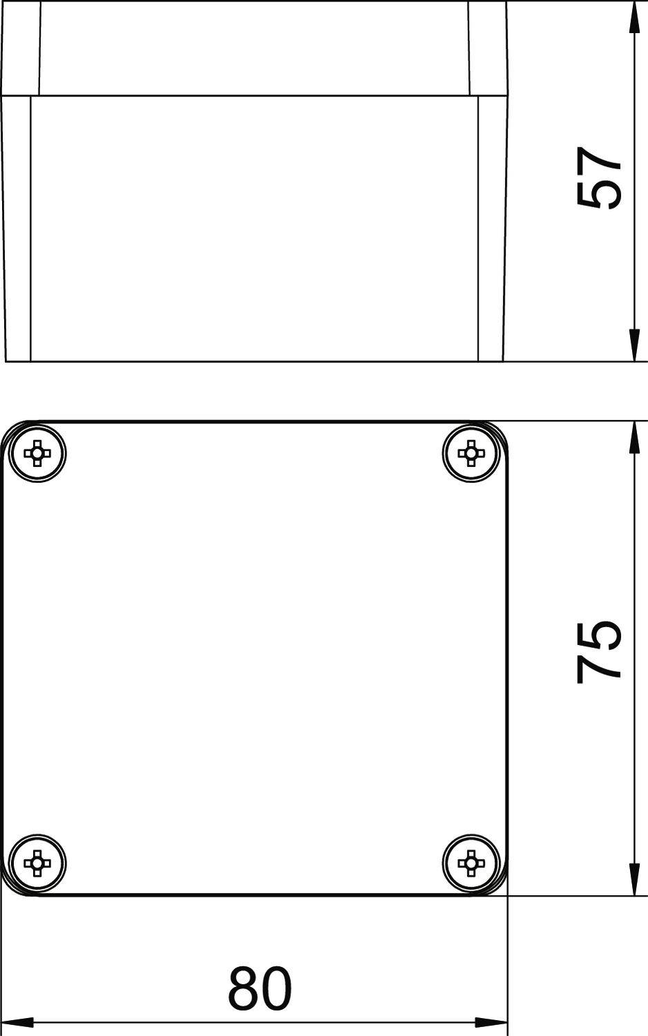 OBO Bettermann Mx 080705 SGR Gehäuse 75 x 57 x 80 Aluminium 1St.