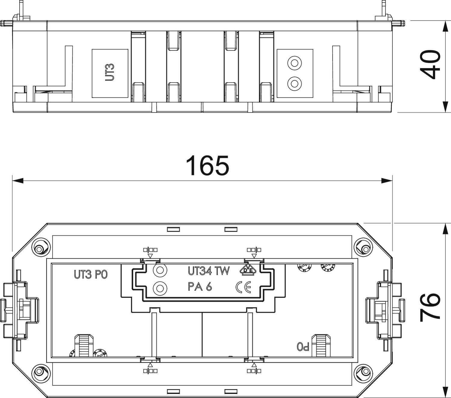 OBO Bettermann UT3 45 3 Geräteträger