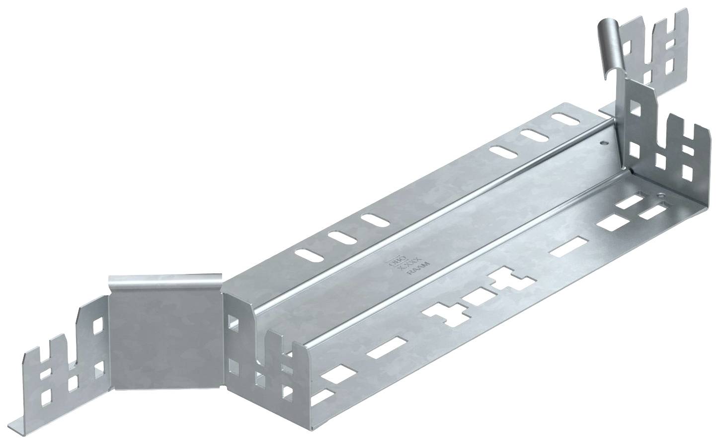 Metallrahmen mit seitlichen Halterungen, wahrscheinlich für den Einbau in eine strukturierte Umgebung.