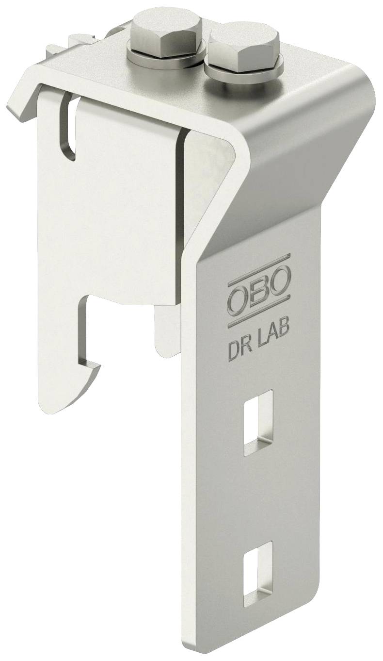 Metallhalterung mit zwei Schrauben oben, Logo und Aufschrift 'DR LAB' an der Seite sichtbar.