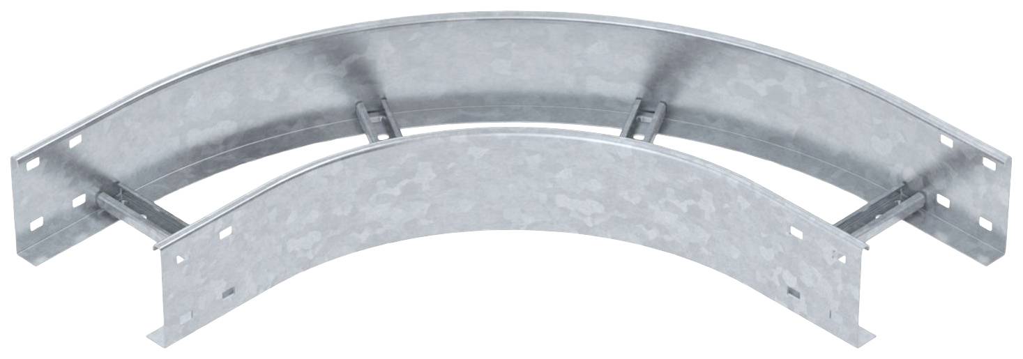 Metallener Kabelkanal-Bogen aus Stahl in einer S-Form, passend für industrielle Verkabelungslösungen zur sicheren Kabelführung.