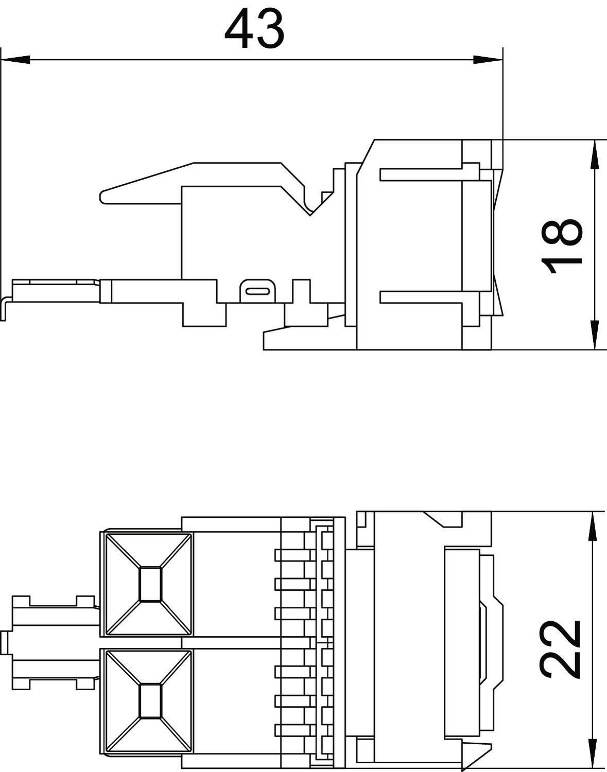 OBO Bettermann ASM-C6 S RJ45-Einbaumodul CAT 6