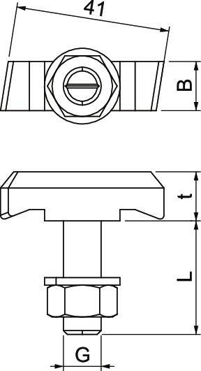 OBO Bettermann MS50HB M10x30 A4 1148268 Hakenkopfschraube 10mm 43.3mm Stahl nicht rostend 50St.