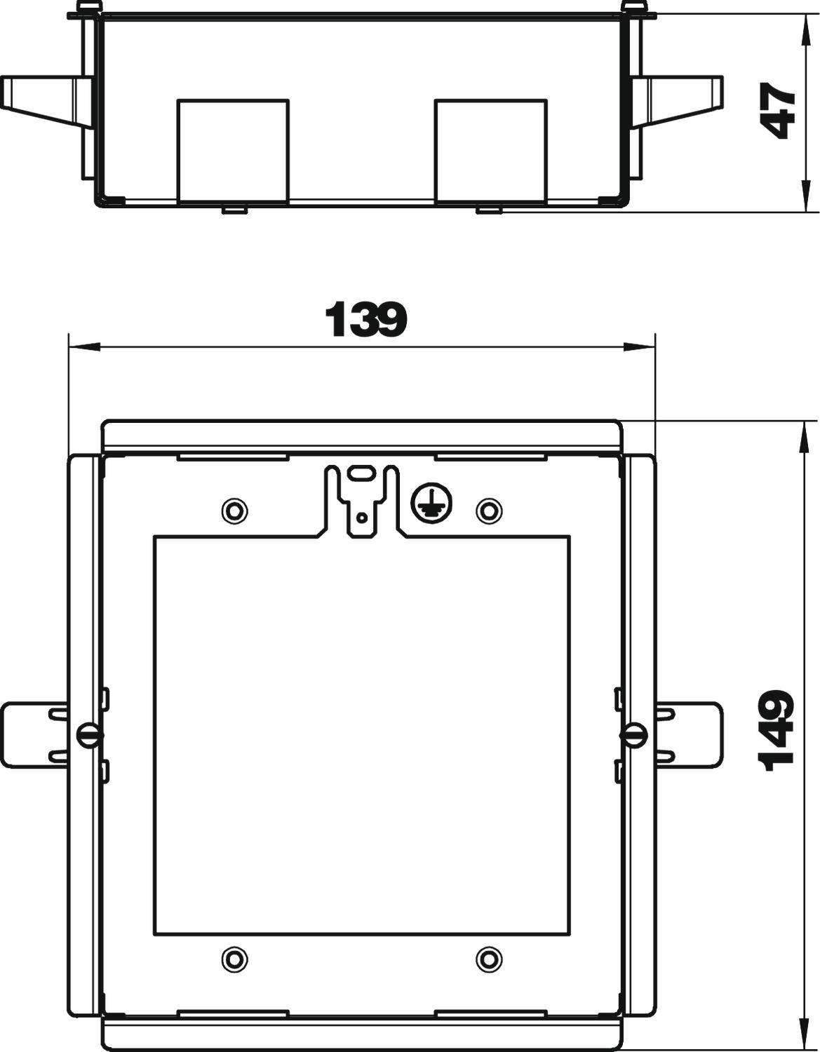 OBO Bettermann 6109950 Montagezubehör Wandrahmen (B x H x T) 139 x 149 x 47mm 1 St. Metall