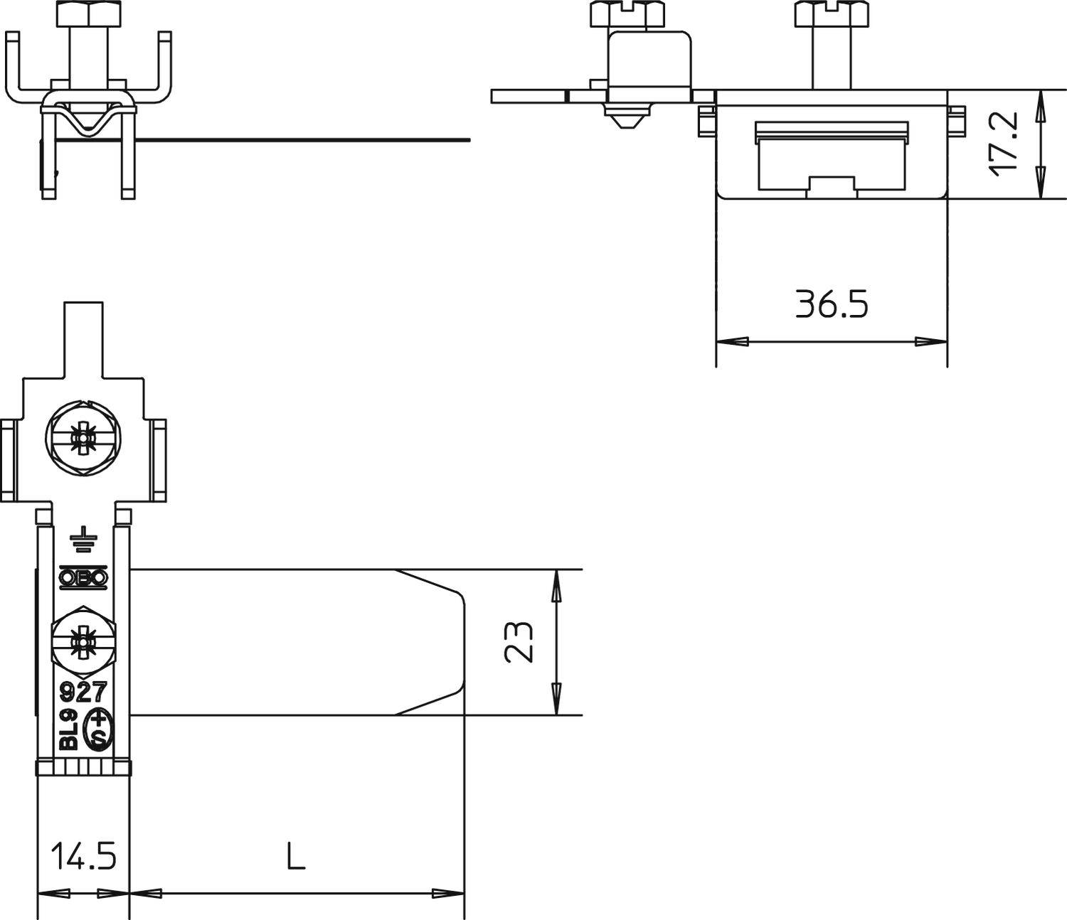 OBO Bettermann 5057599 927 2 6-K Erdung 10St.
