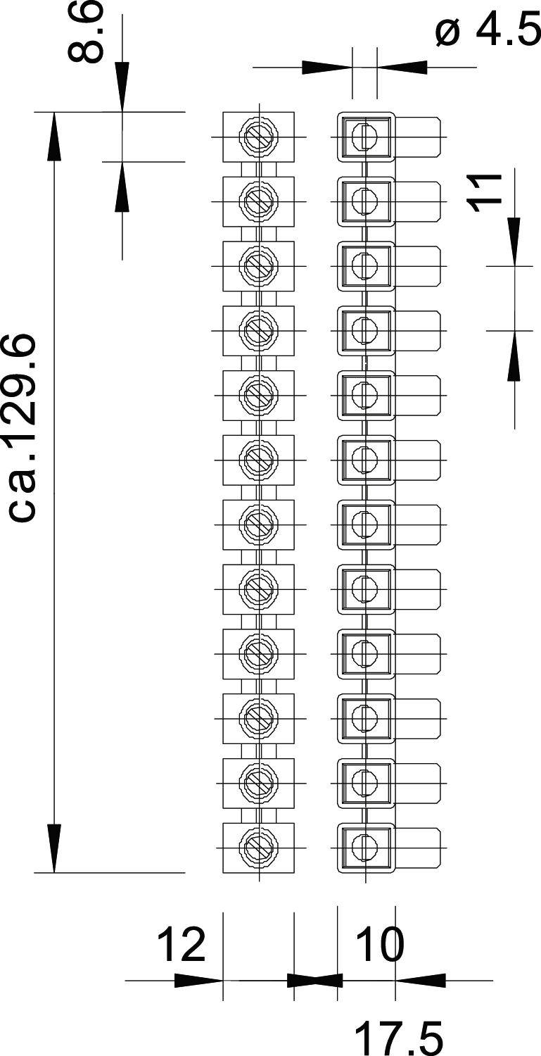 OBO Bettermann 2055201 70 S Abzweigklemme flexibel: - starr: - Polzahl: 12 10 St. Mehrfarbig