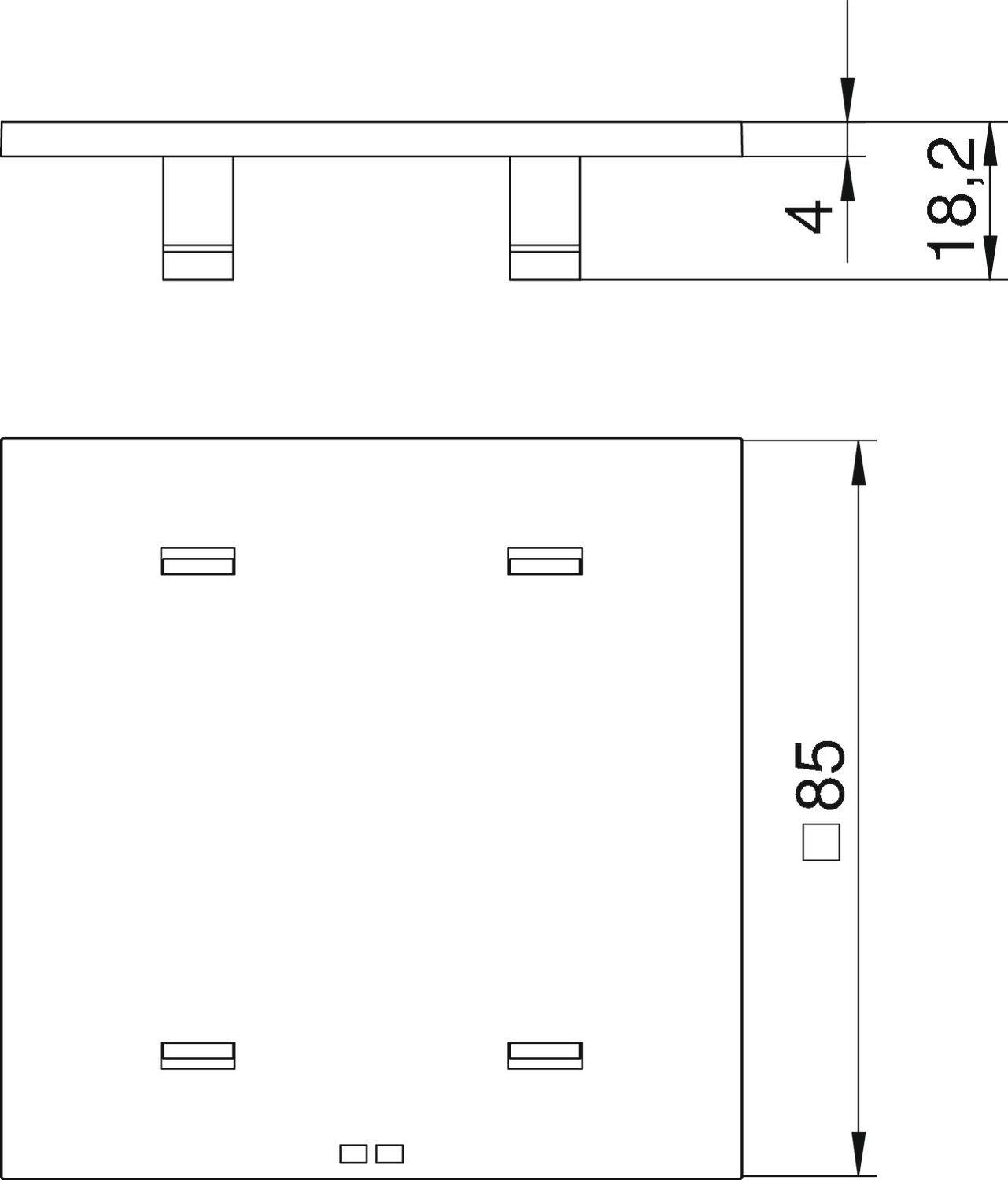 OBO Bettermann T8NL P01 9011 Abdeckplatte