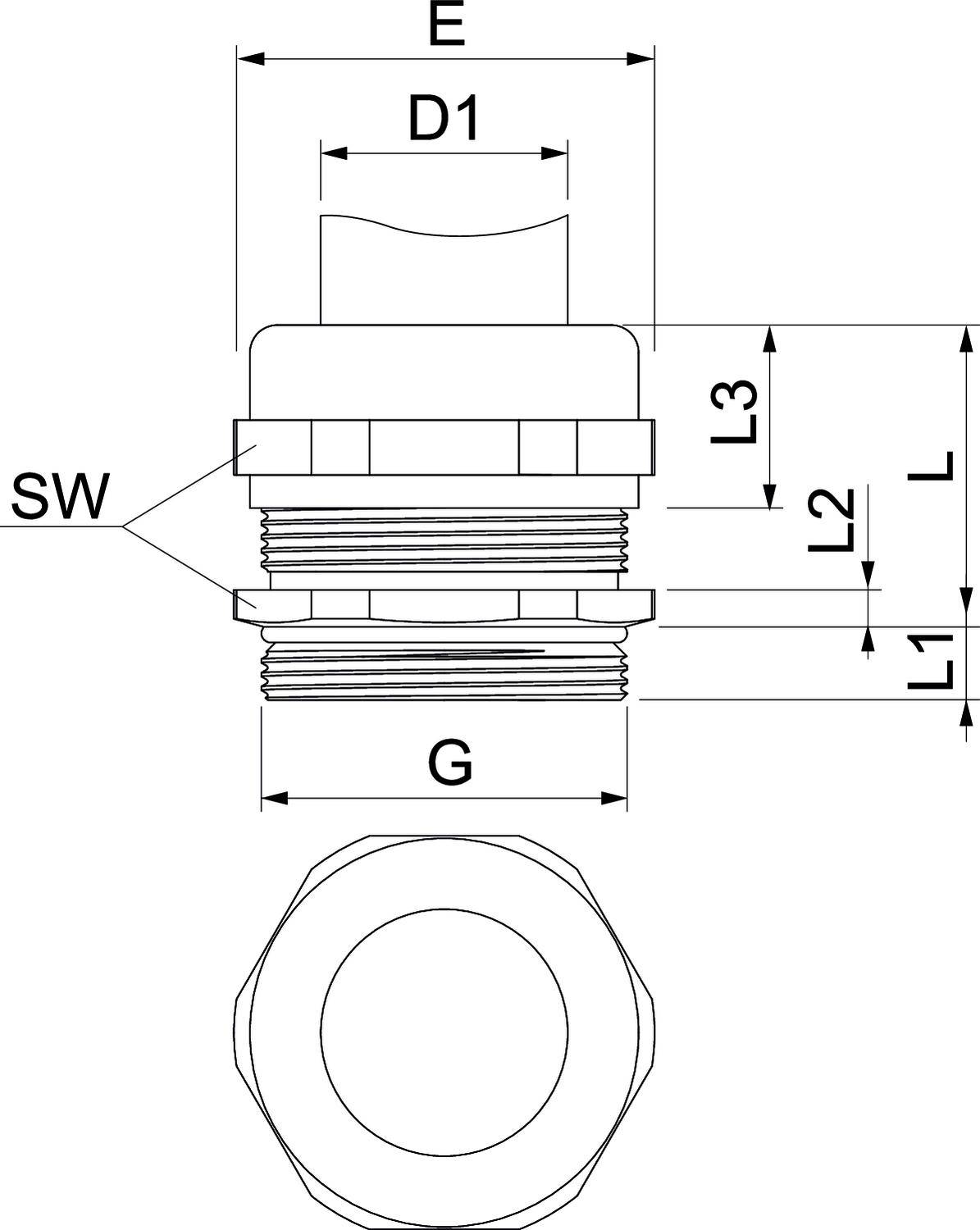OBO Bettermann 2086048 Kabelverschraubung Metall 1St.