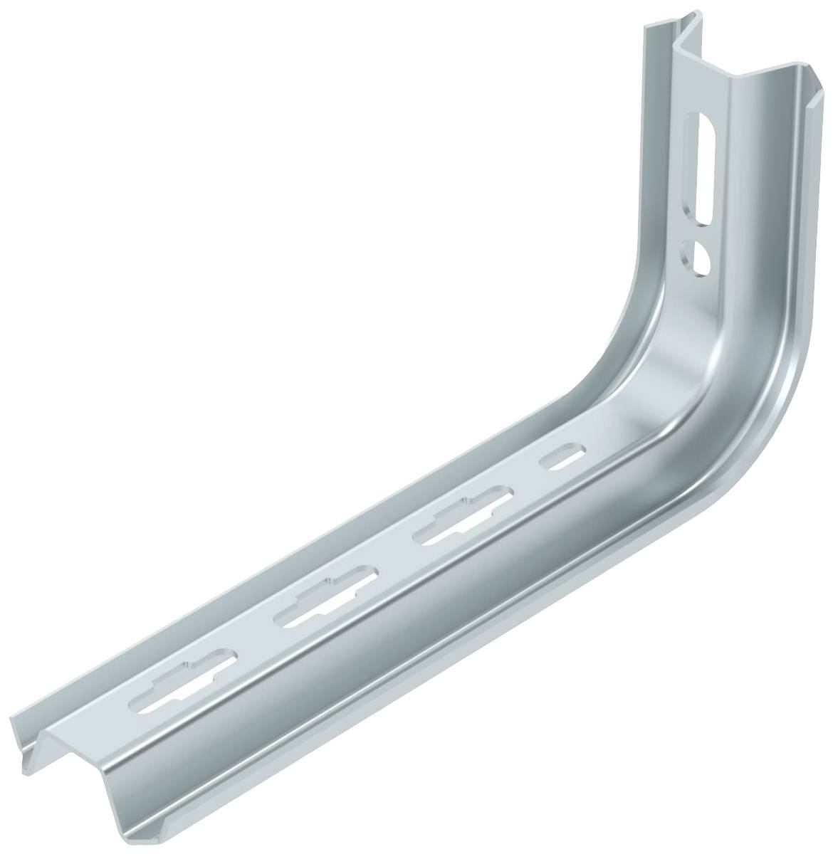 Metallwinkelverbindung mit Löchern zur Befestigung, verwendet zur Unterstützung von Strukturen oder Konstruktionen.