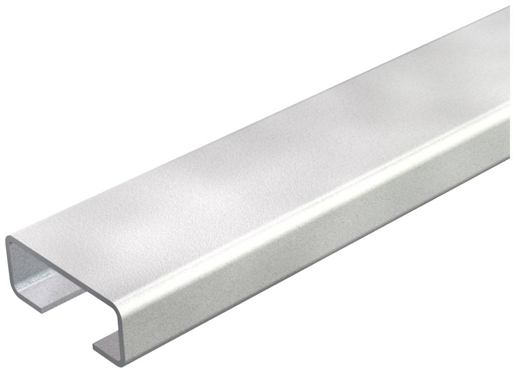 Aluminium U-Profil mit mattierter Oberfläche. Ideal für Bau- oder Konstruktionsprojekte.