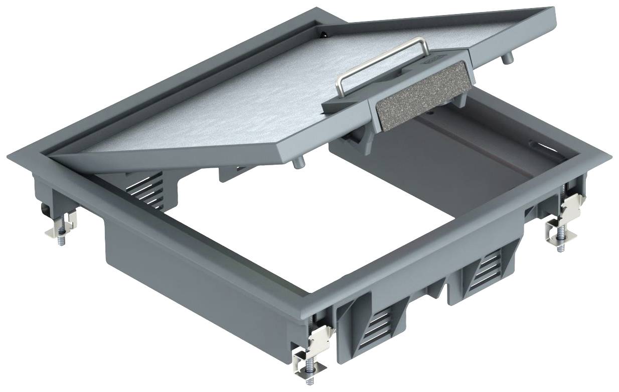 Obo-bettermann Geräteeinsatz Set - 3-fach UT4 Für Doppelboden Und Kanalsysteme Grau