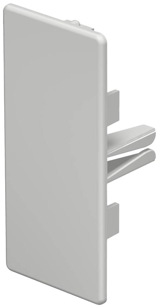 Graues rechteckiges Plastikteil mit zwei Befestigungsclips seitlich.