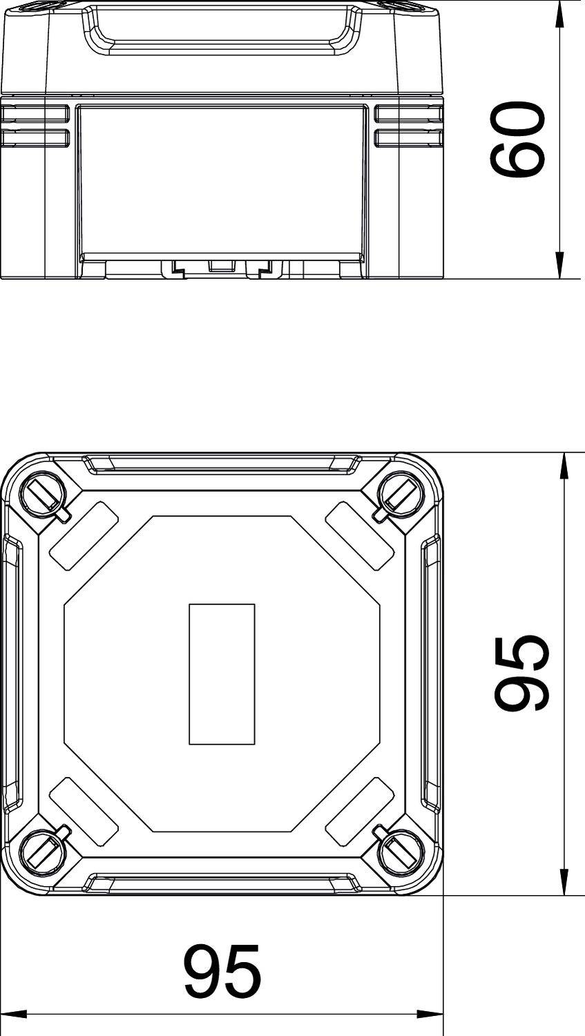 OBO Bettermann X01C LGR Gehäuse 95 x 60 x 95 1St.