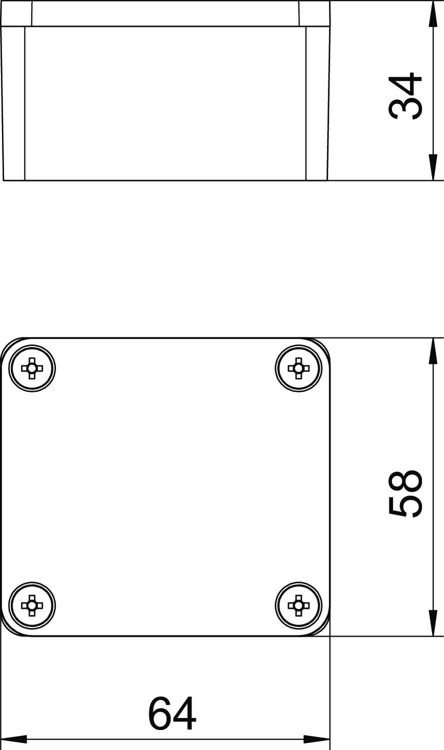 OBO Bettermann Mx 060503 CR3 Gehäuse 58 x 34 x 64 Aluminium 1St.