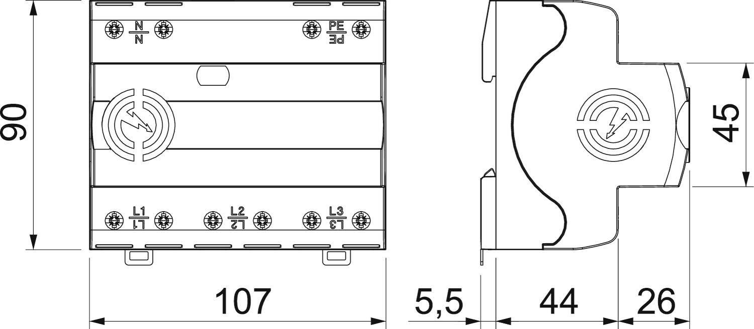 OBO Bettermann 5096987 MCF100-3+NPE+FS Kombiableiter 25 kA 1St.