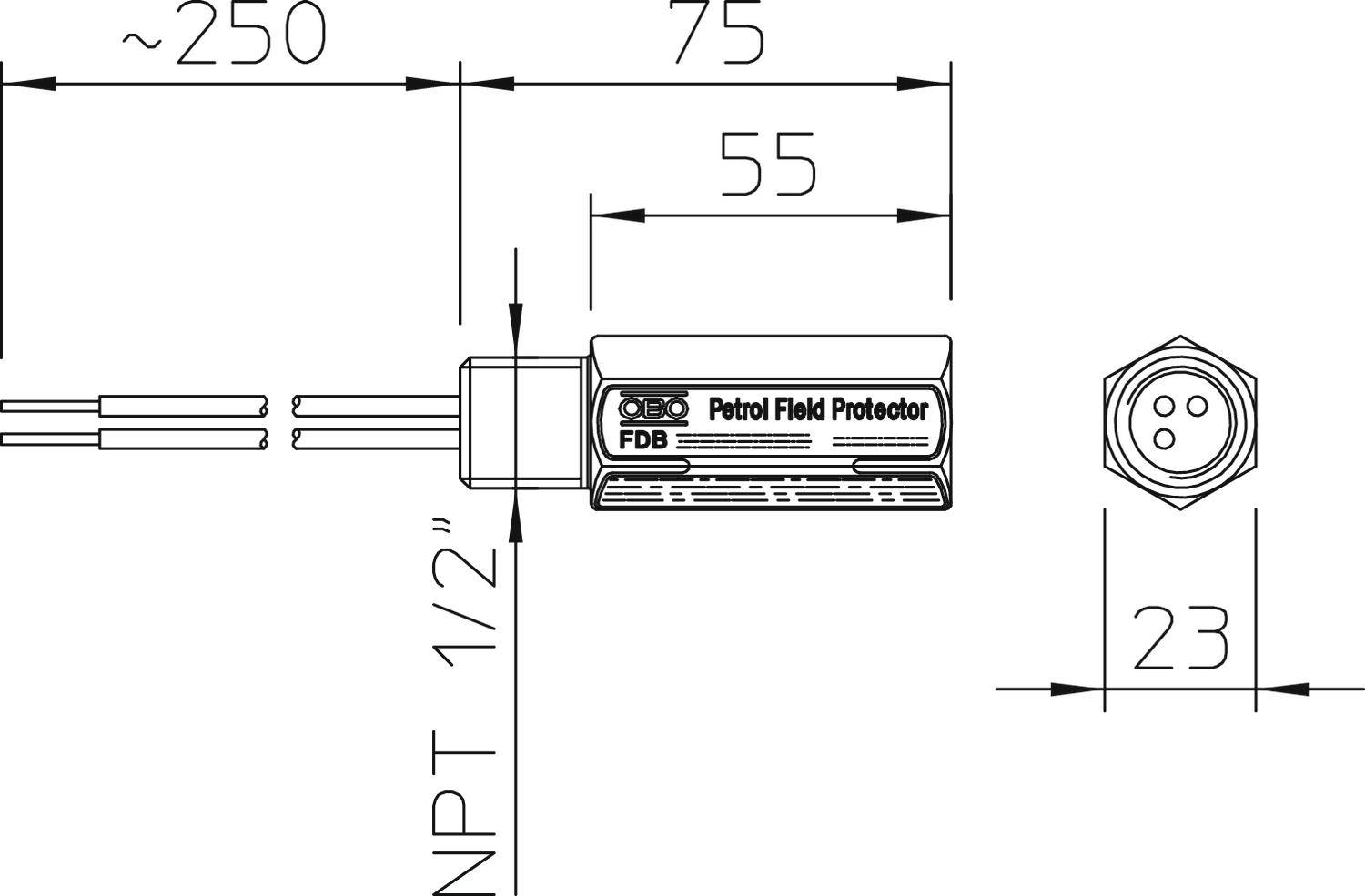 OBO Bettermann 5098390 FDB-2 24-N Überspannungsschutzgerät 10 kA 1St.