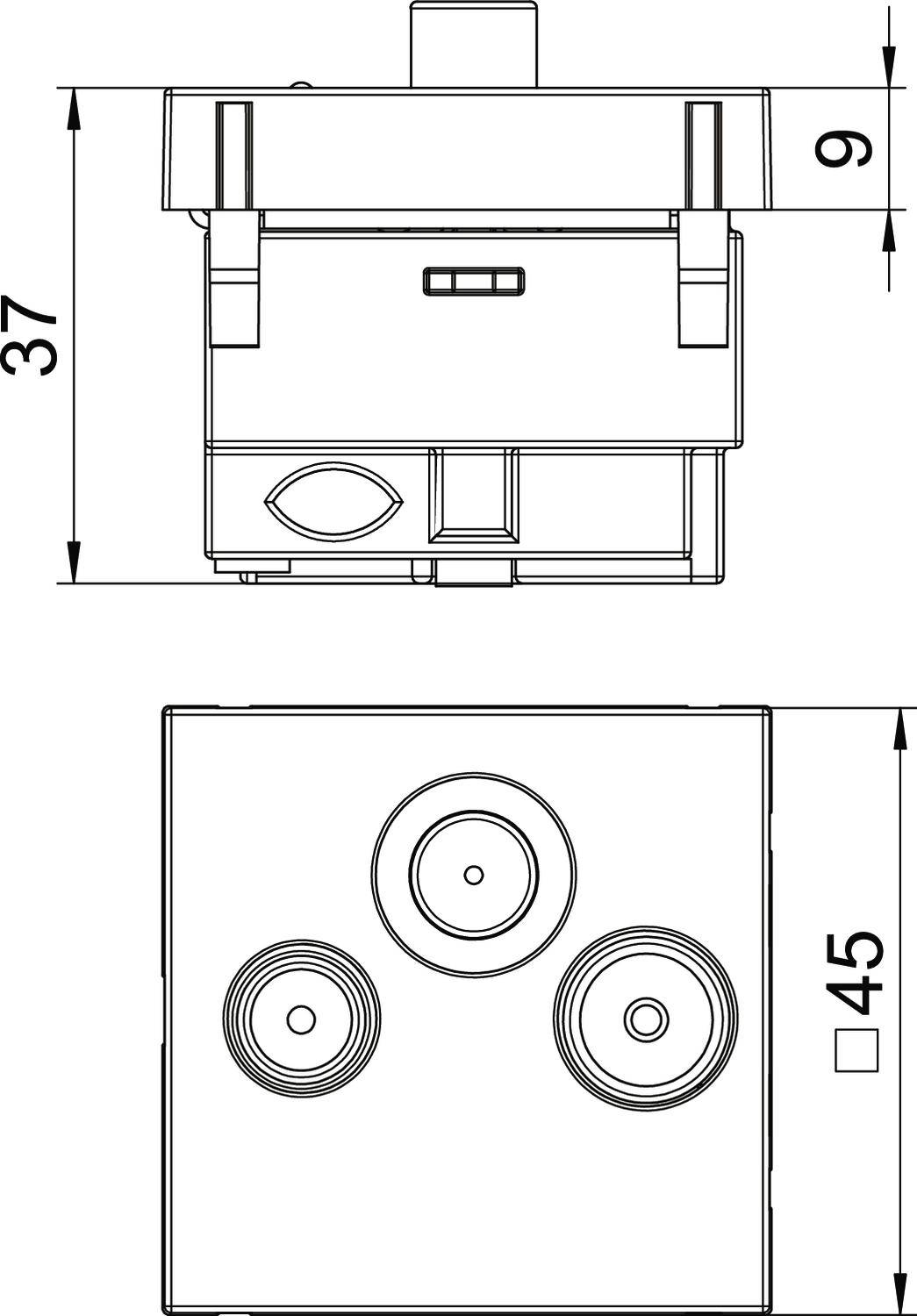 OBO Bettermann ANT-3SD RW1 Antennendose Stichleitungsdose