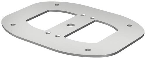 6290348 Bodenplatte 185mm Weißaluminium
