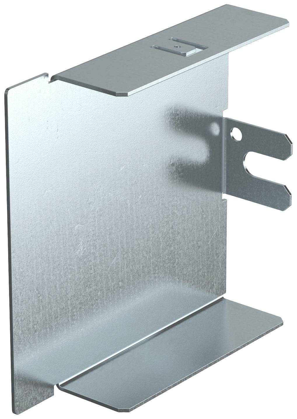 Metallhalterung in L-Form mit zwei Schrauböffnungen zur Wandbefestigung. Verwendet zur Unterstützung oder Befestigung von Objekten.