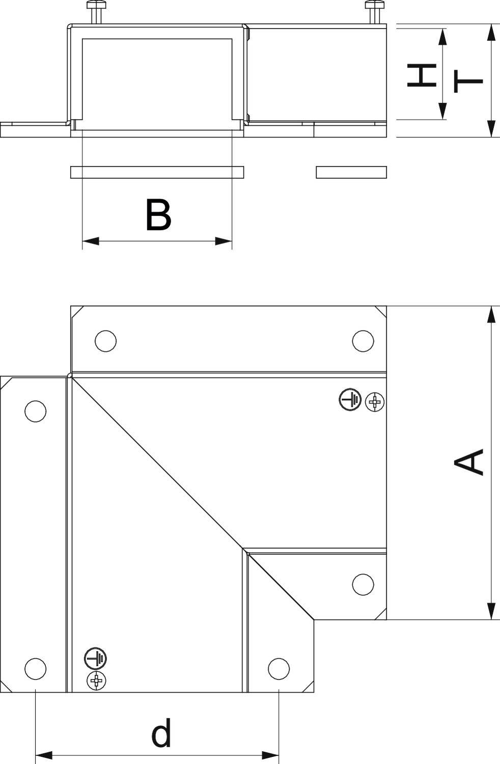 OBO Bettermann 7216638 Flachwinkel (B x H) 250mm x 100mm 1St.