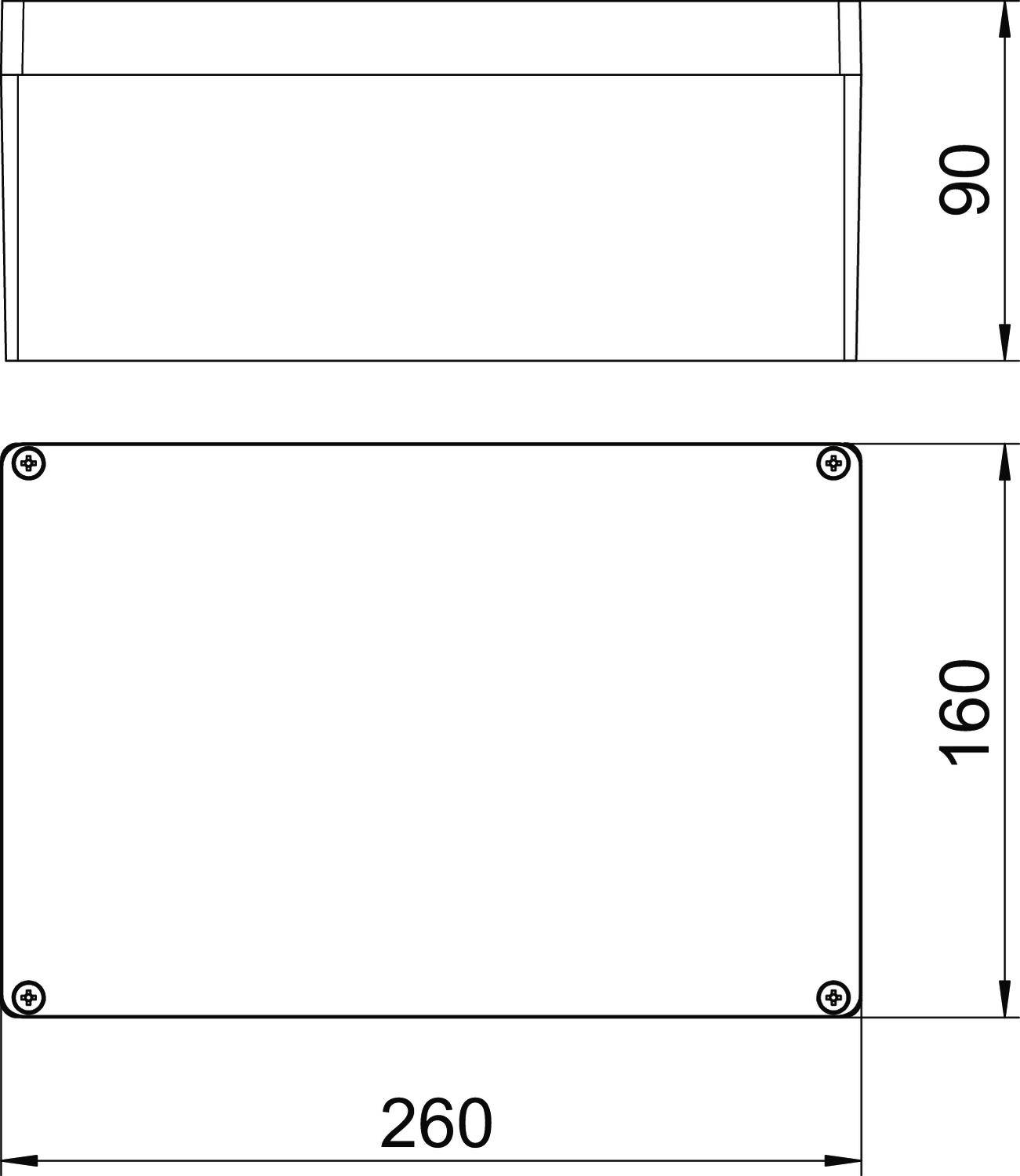OBO Bettermann Mx 241610 SGR Gehäuse 260 x 90 x 160 x 240 Aluminium 1St.