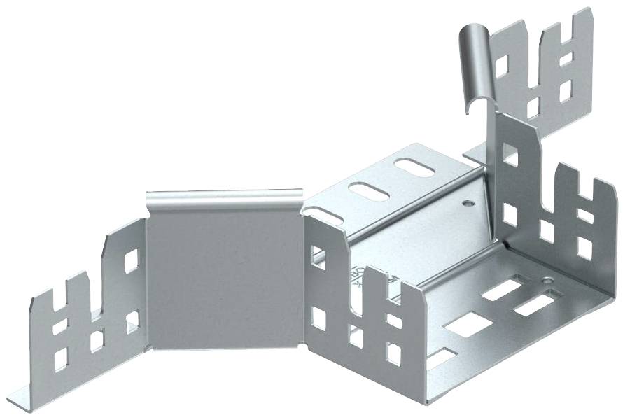 Metallverbindungsstück mit mehreren Laschen und Öffnungen, geeignet für strukturelle Befestigung oder Unterstützung in Bauanwendungen.