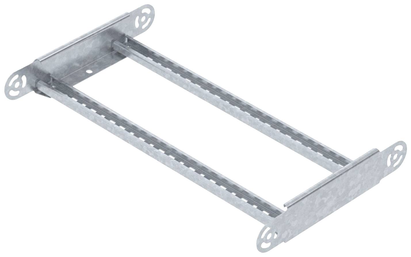 Ein verstellbarer Montagebügel aus Metall, geeignet für die Befestigung von Geräten in Schaltschränken oder Verteilern.