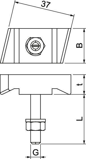 OBO Bettermann MS50HB M8x30 A4 1148260 Hakenkopfschraube 8mm 43mm Stahl nicht rostend 50St.