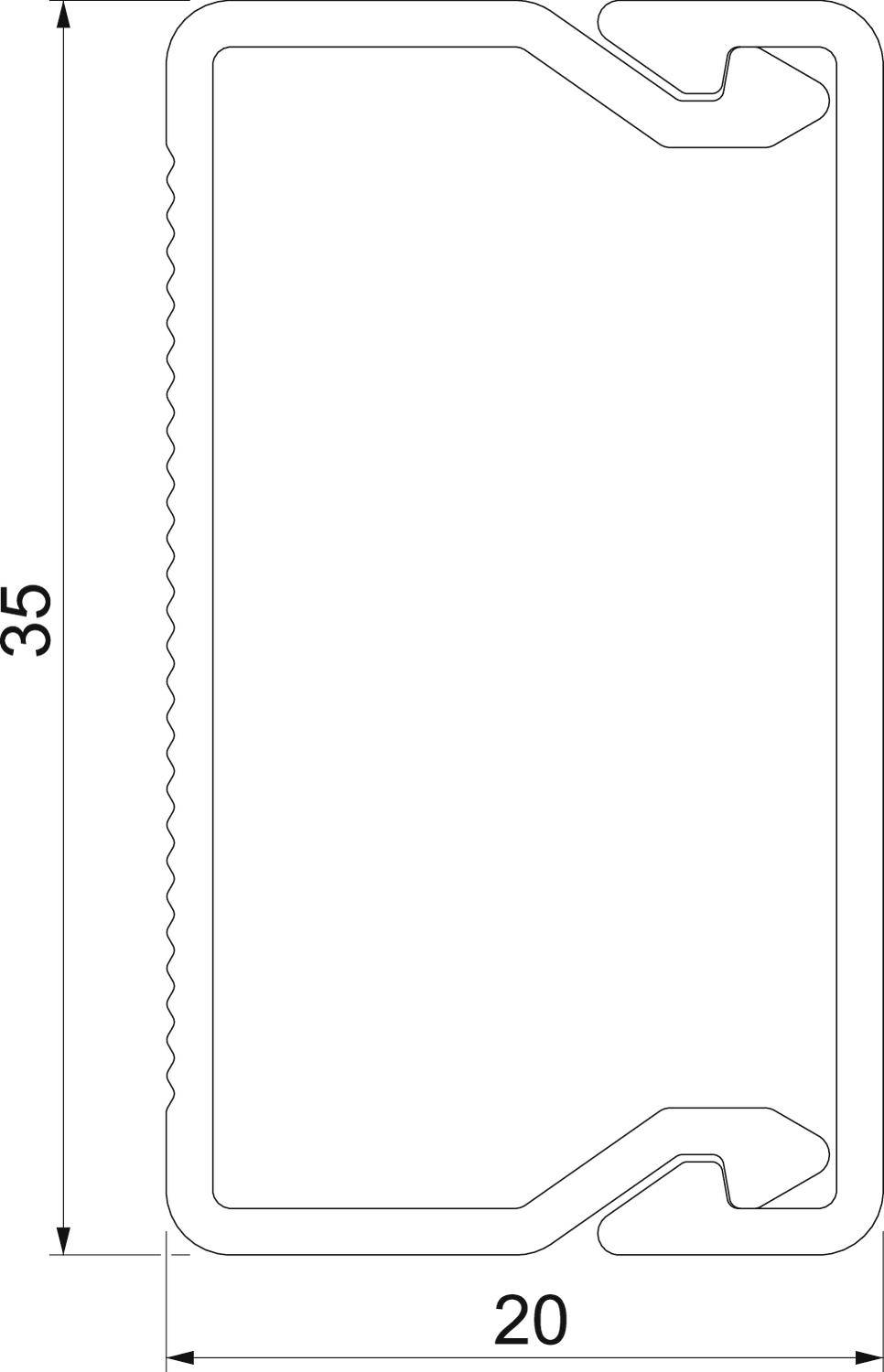 OBO Bettermann 6026354 Kabelkanal (L x B x H) 2000 x 35 x 20mm 1 St. Lichtgrau