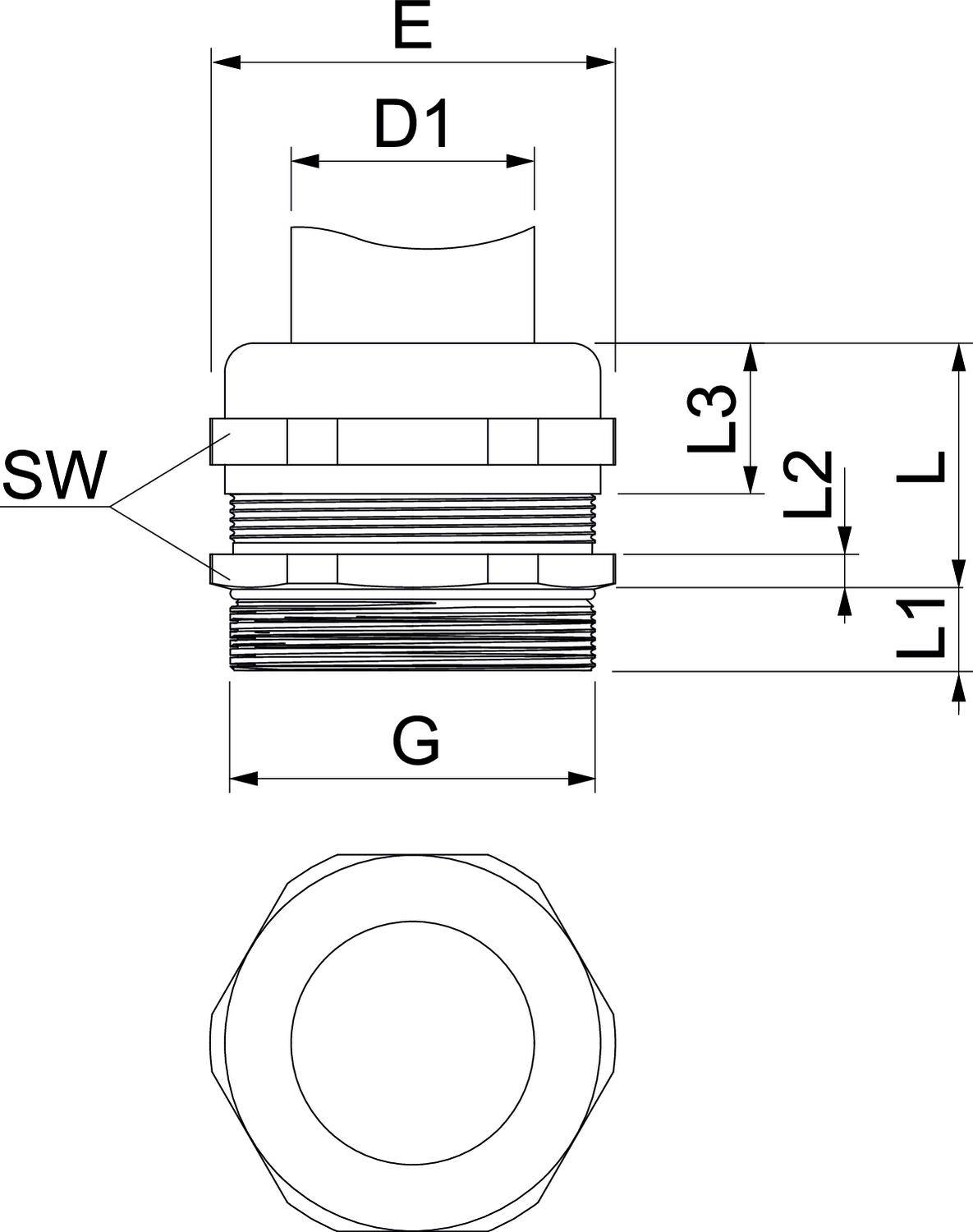 OBO Bettermann 2086153 Kabelverschraubung Metall 5St.