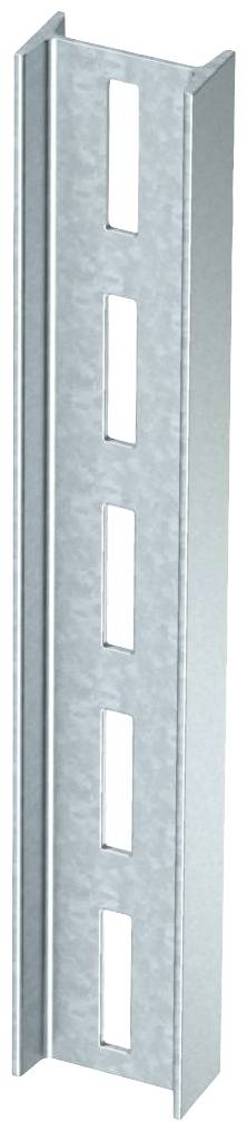 Metallprofil in U-Form mit länglichen Aussparungen; geeignet für Baukonstruktionen und Montagearbeiten.